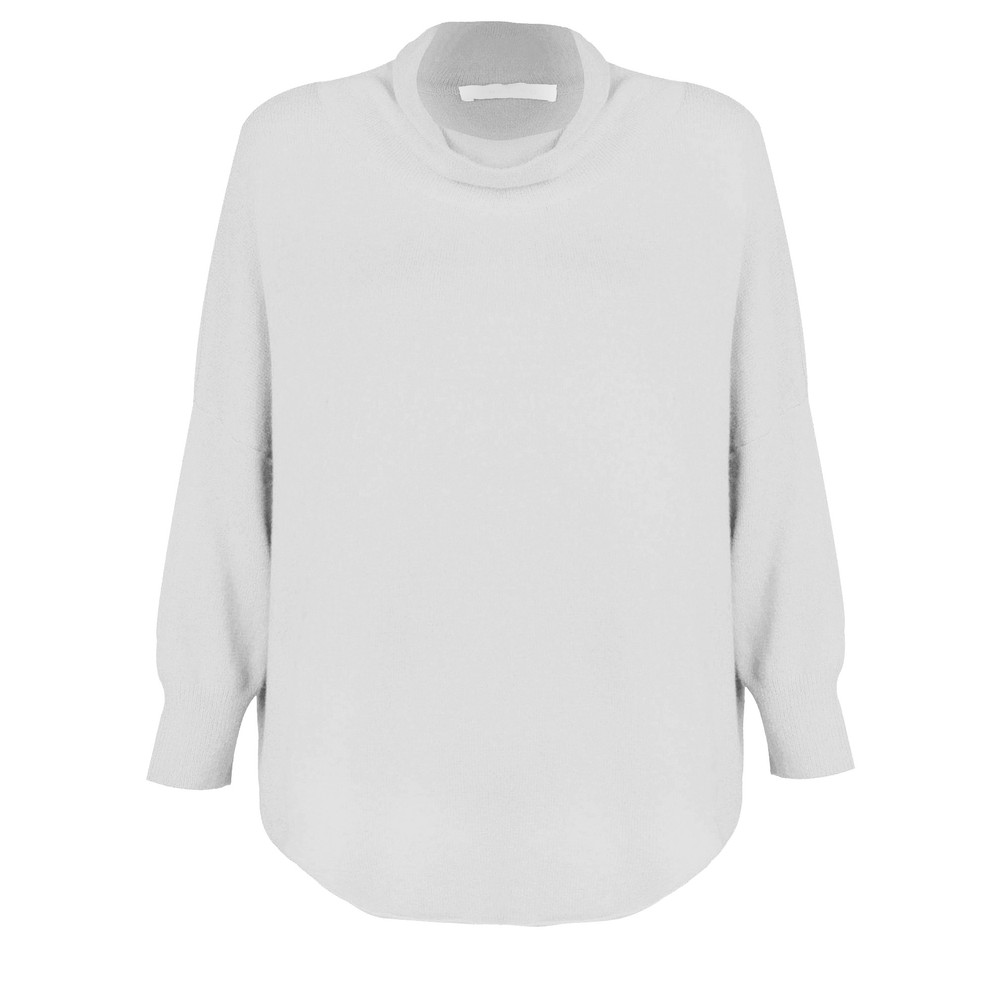 Amazing Woman Vera Oversized Knit Jumper Silver Marl