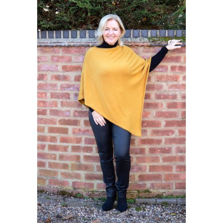 Amazing Woman Poncho in Supersoft Knit  - Gold