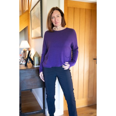Amazing Woman Jodie Purple Front Pocket Supersoft Knit Jumper - Brown