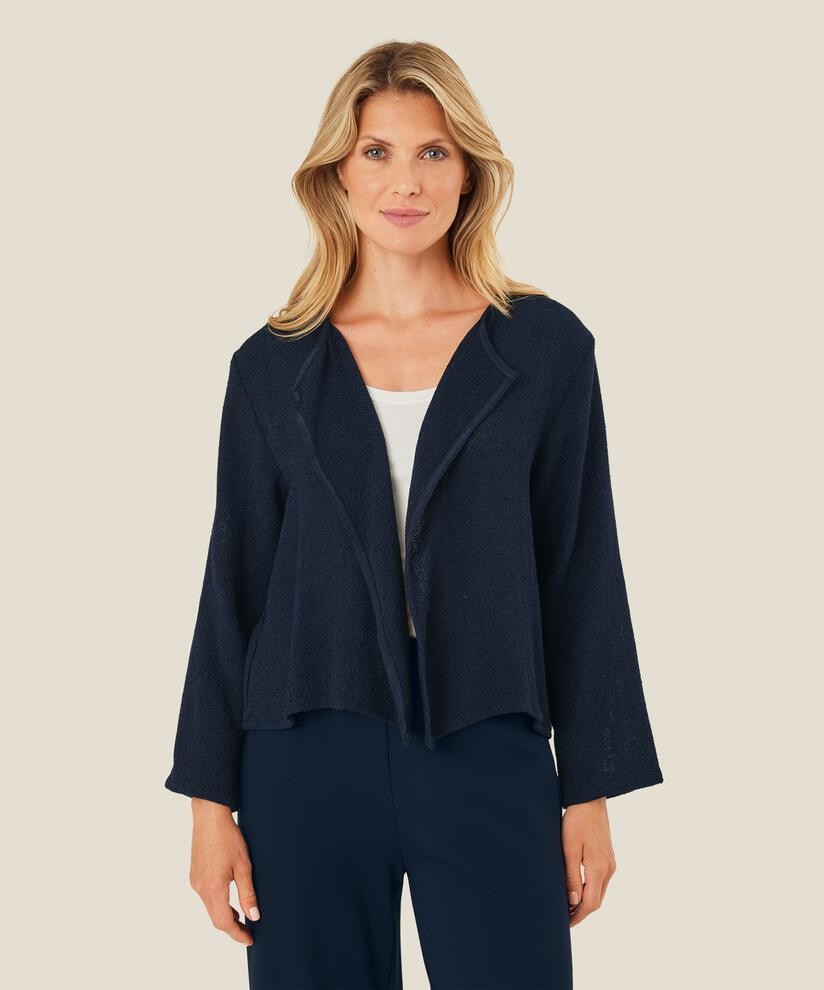 Masai Clothing MaJulitta Navy Lightweight Boucle Jacket Navy