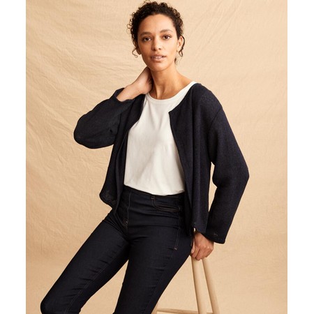 Masai Clothing MaJulitta Navy Lightweight Boucle Jacket - Blue