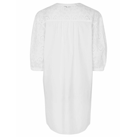 Masai Clothing MaGioliana Embroidery Anglaise Poplin Tunic - White