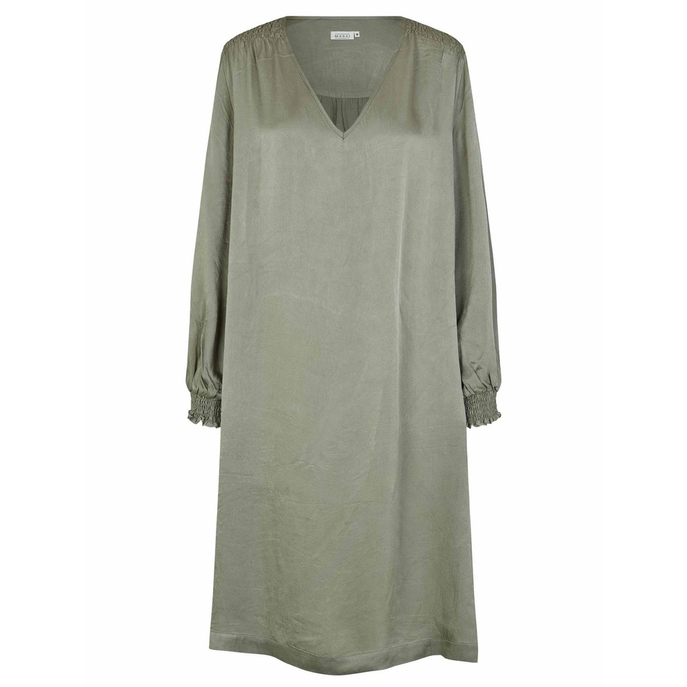 Masai Clothing MaNadiya Sateen Dress Vetiver
