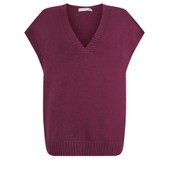 Pirie Plum V Neck Easy Fit Knitted Vest