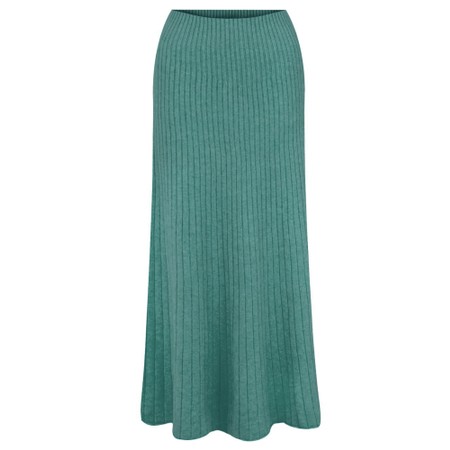 Amazing Woman Sachia Opal Ribbed Long Skirt - Green