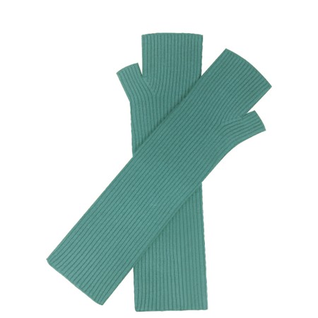 Amazing Woman Erica Fingerless Ribbed Gloves - Green