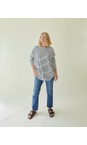 Chalk White / Navy Bryony X Navy Stripe Top  
