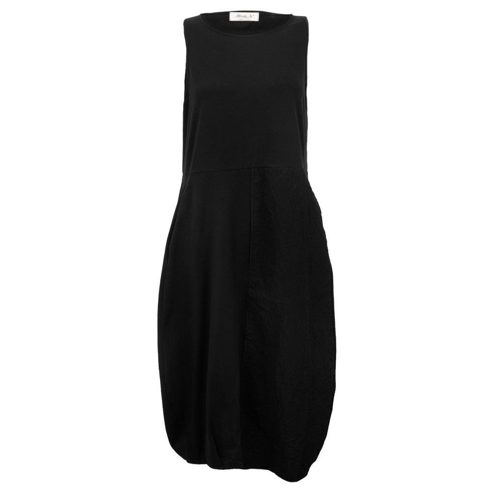 Mama B Barolo Nero Poplin Dress Nero