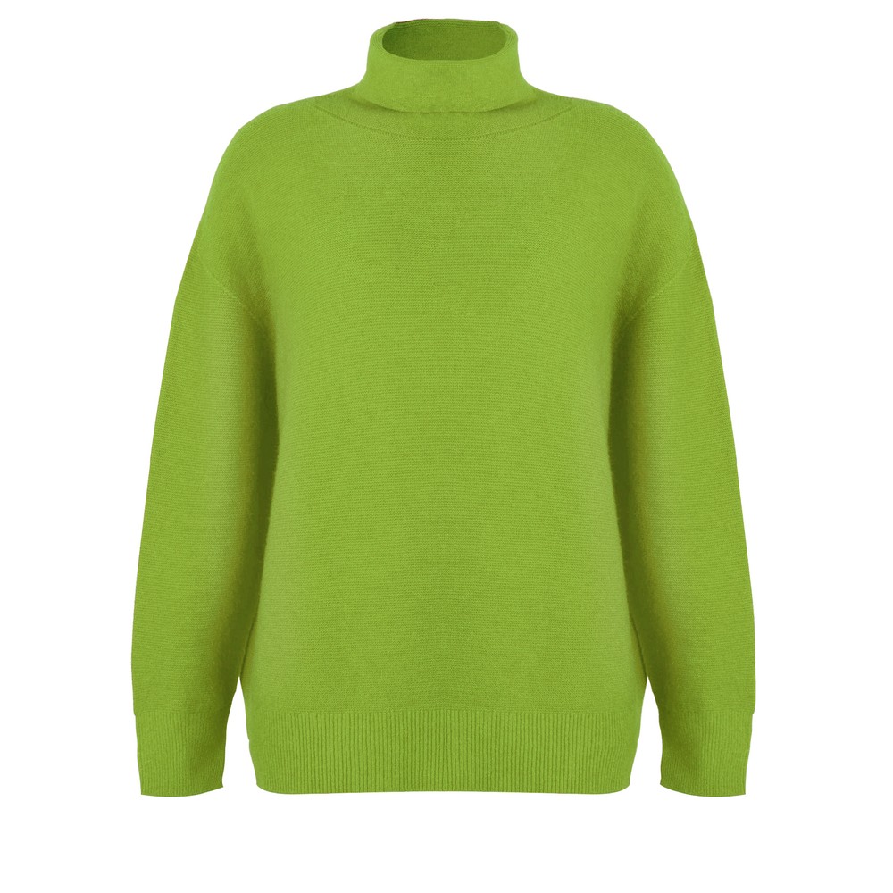 Amazing Woman Zoie Mojito Green Classic Polo Neck Supersoft Knit Mojito Green