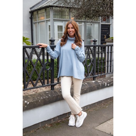 Masai Clothing MaPaba Ponti Roma Whitecap Jersey Trousers - Off-White