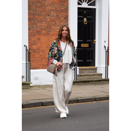 Chalk Thea Champagne Wide Leg Satin Pant - Transparent