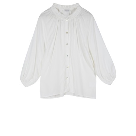 Chalk Michelle Off-white Ruffle Collar Shirt - Off-White