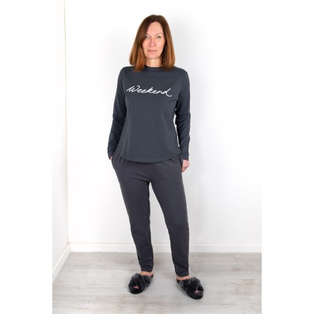 Chalk Brooke Charcoal Lounge Trouser - Black