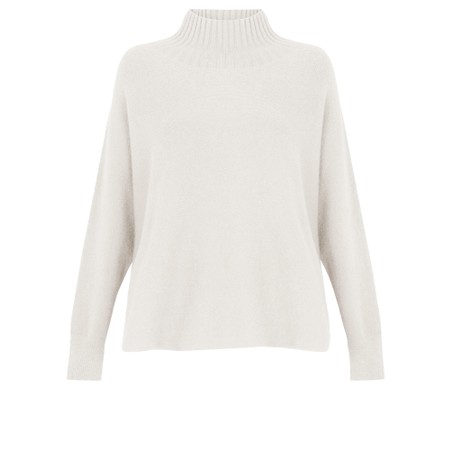 Amazing Woman Jolie Ivory Boxy High Neck Knit - Off-White