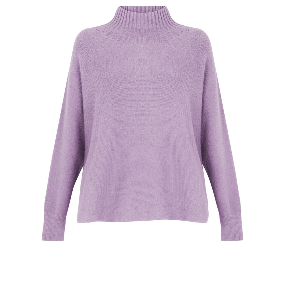Amazing Woman Jolie Boxy High Neck Knit Lilac
