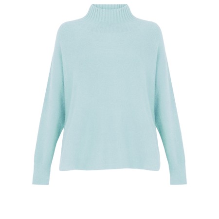 Amazing Woman Jolie Boxy High Neck Knit - Blue