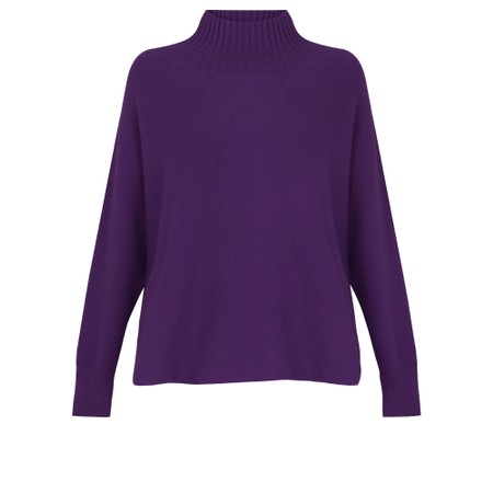 Amazing Woman Jolie Purple Boxy High Neck Knit - Brown