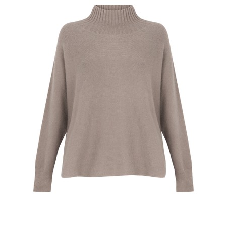 Amazing Woman Jolie Boxy High Neck Knit - Beige