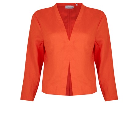 Foil Top Notch Luscious Linen Jacket - Orange