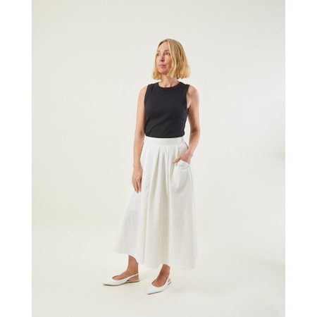 Chalk Audrey Ivory Nylon Full Skirt - Off-White