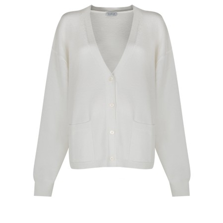 Chalk Edith Oversized Off-white Cardigan - White