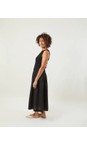 Chalk Black  Maxine Black Contrast Drop Waist Dress  