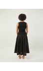 Chalk Black  Maxine Black Contrast Drop Waist Dress  