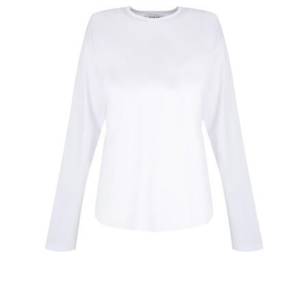 Chalk Renee Organic Cotton White Plain Top - White