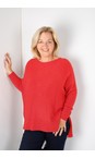 Amazing Woman Coral Marley Coral Round Neck Oversized Supersoft Knit Jumper  