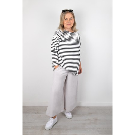 Chalk Armelle Light Grey Wide Leg Trouser - Grey