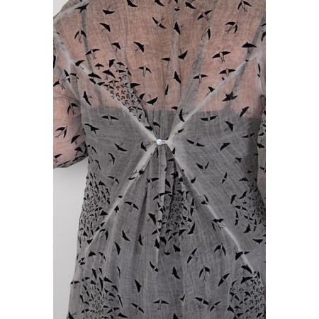 Yauvan Moonstone Starling Shaped Grandad Shirt - Grey