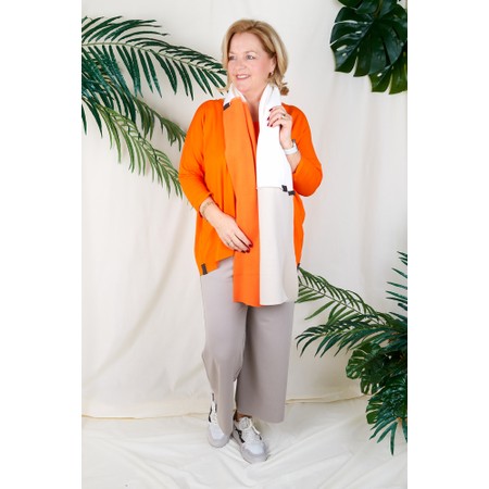 Henriette Steffensen No Waste Orange Block Colour Fleece Scarf - Orange