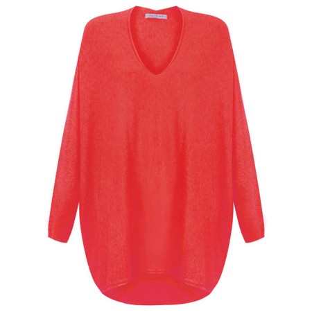 Amazing Woman Mika X Coral Fine Knit Oversized Jumper - Orange