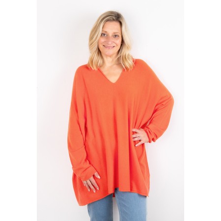 Amazing Woman Mika X Fine Knit Oversized Jumper - Orange