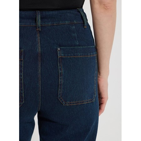 Lyssé Erin Indigo Wide Leg Denim Jean - Blue