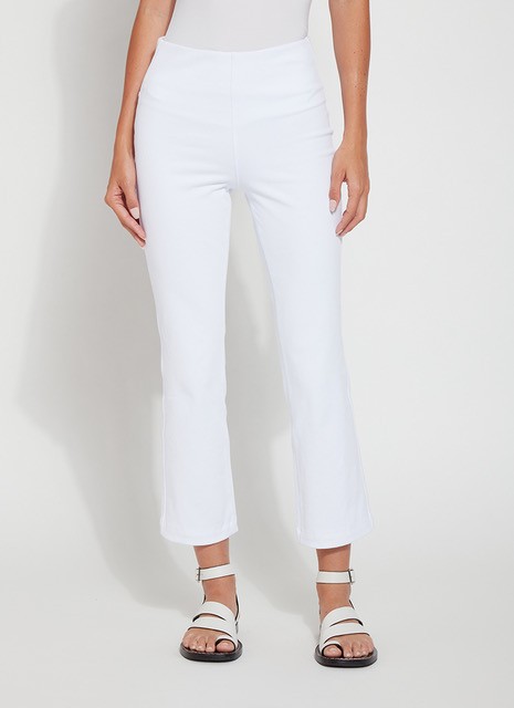 Lyssé Baby Bootcut White Ankle Length Jean White 