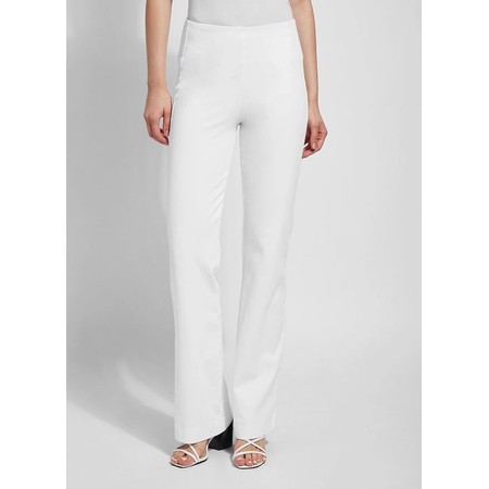 Lyssé Ally White Denim Full Length Flared Jean - White