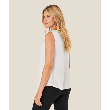 Masai Clothing MaElisa Cream Viscose Jersey Top - Off-White