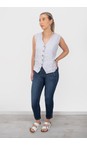 Robell Navy Nena Navy Ankle Zip Cropped Jeans  