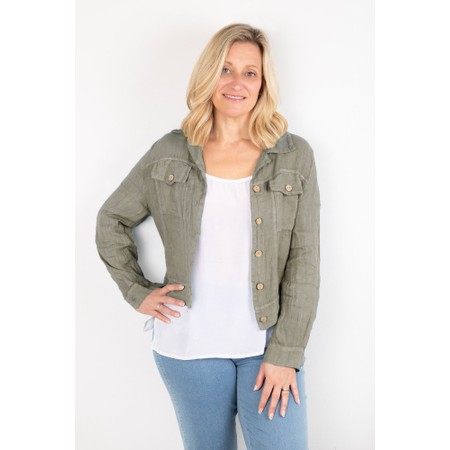 Amazing Woman Kara Fango Lightweight Linen Western Jacket - Brown