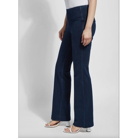 Lyssé Ally Indigo Denim Full Length Flared Jean - Blue