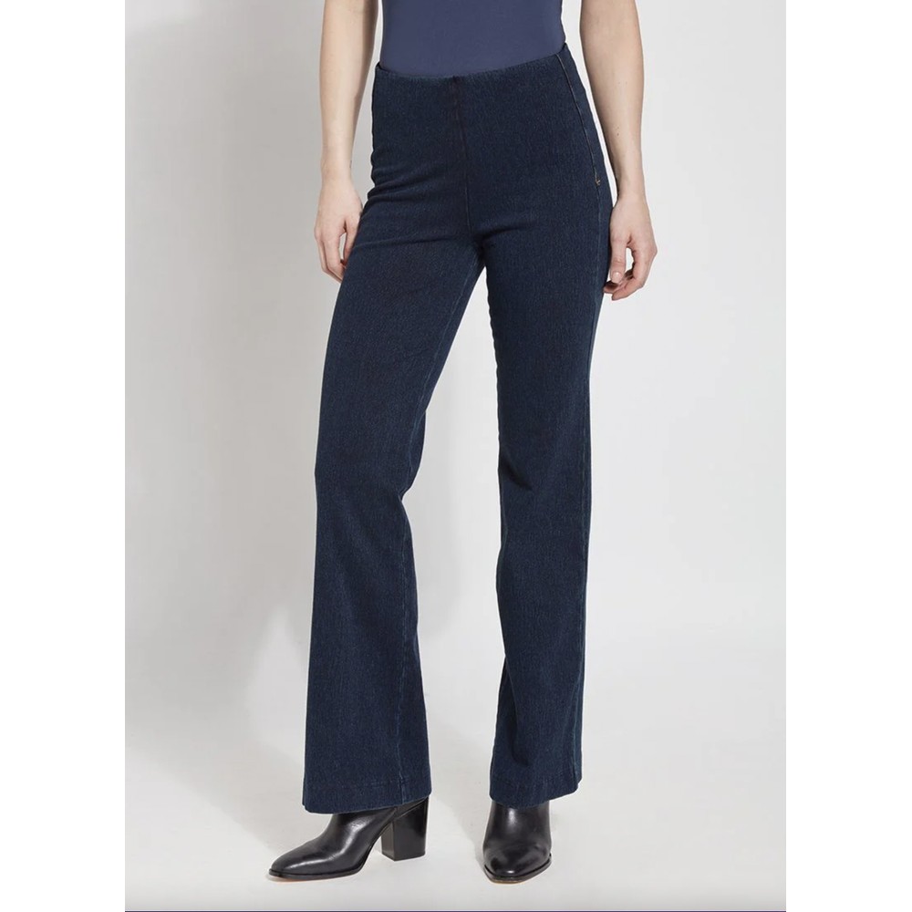 Lyssé Ally Indigo Denim Full Length Flared Jean Indigo