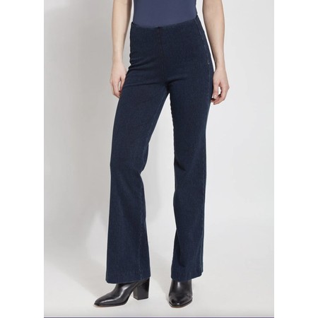 Lyssé Ally Indigo Denim Full Length Flared Jean - Blue