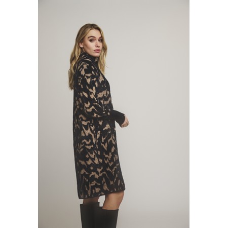 RINO AND PELLE Zinna Black Feather Knit Dress - Black