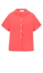 Amazing Woman Coral Marilyn Coral Boxy Linen Shirt  