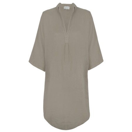 Amazing Woman Bela Fango Linen Dress - Brown