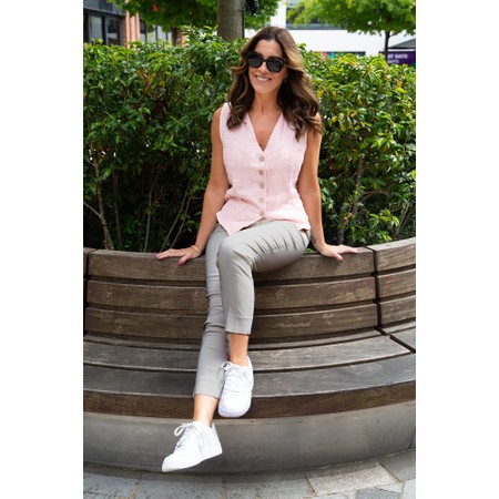 Amazing Woman Kitty Rose Linen Waistcoat - Pink