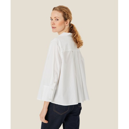 Masai Clothing MaIlonka White Cotton Poplin Shirt - White