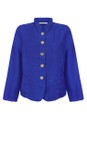 Amazing Woman Royal Blue Katia Royal Blue Front Pocket Short Linen Jacket  