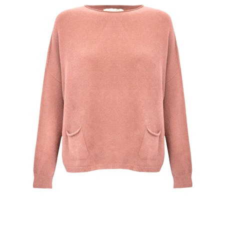 Amazing Woman Jodie Blusher Front Pocket Supersoft Knit Jumper - Pink